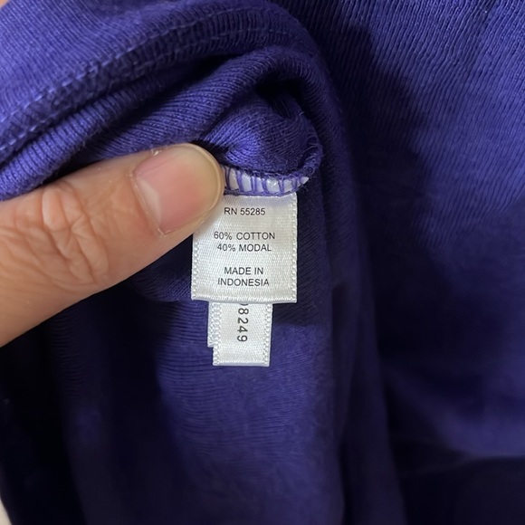 Express Sexy Basics Cowl Neck Purple Tee XS - Picture 5 of 8